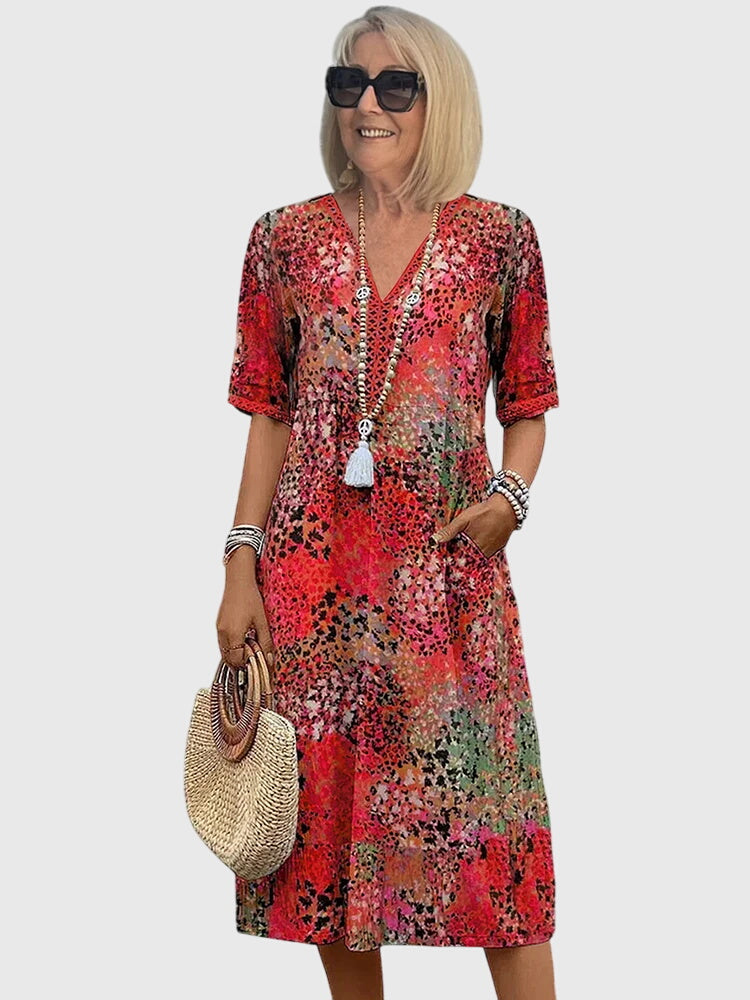 Elegant Floral Midi Dress