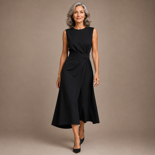 Nova™ | Sleeveless Wrap-Style Midi Dress