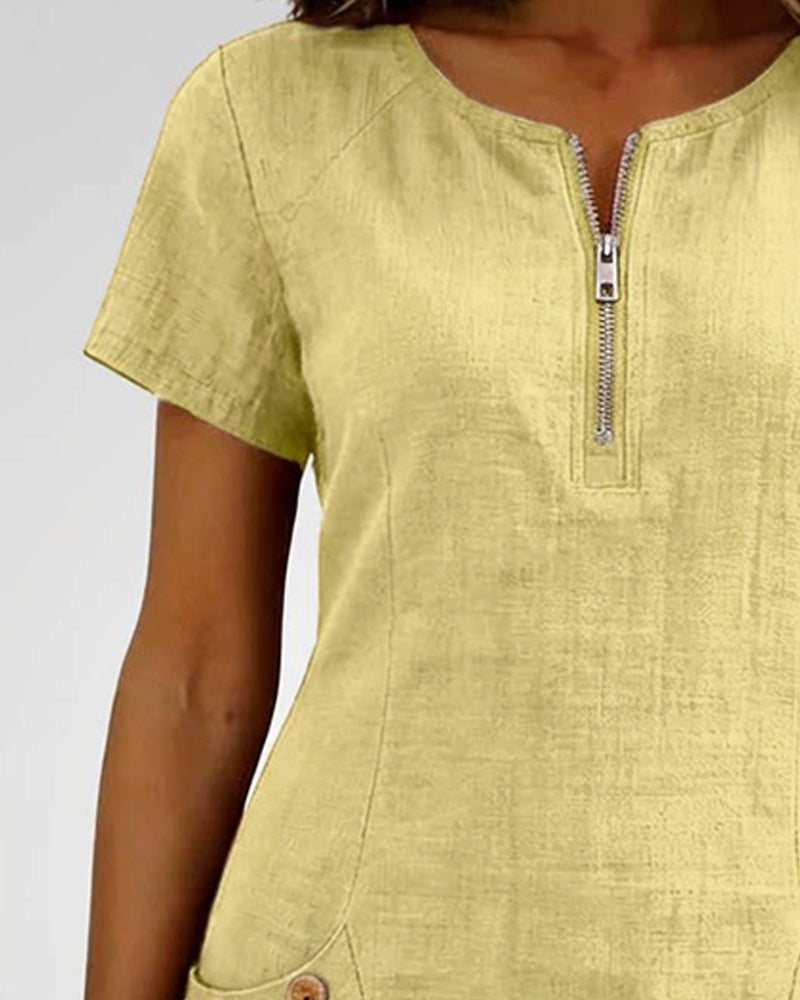 Cataline™ | Casual Zipper Dress with Pockets
