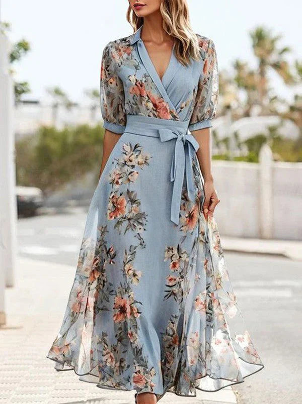 Marigold™ | Bohemian Kimono Wrap Maxi Dress