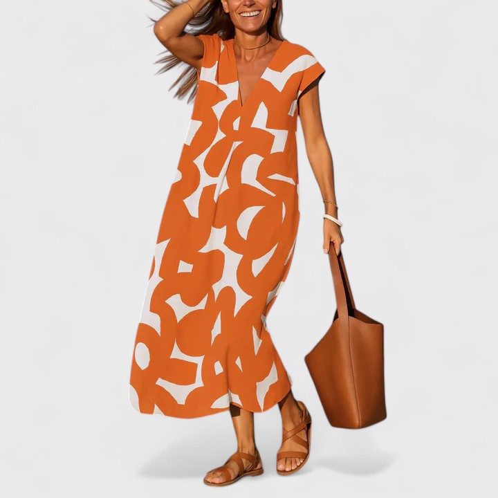 Flowing V-Neck Dress