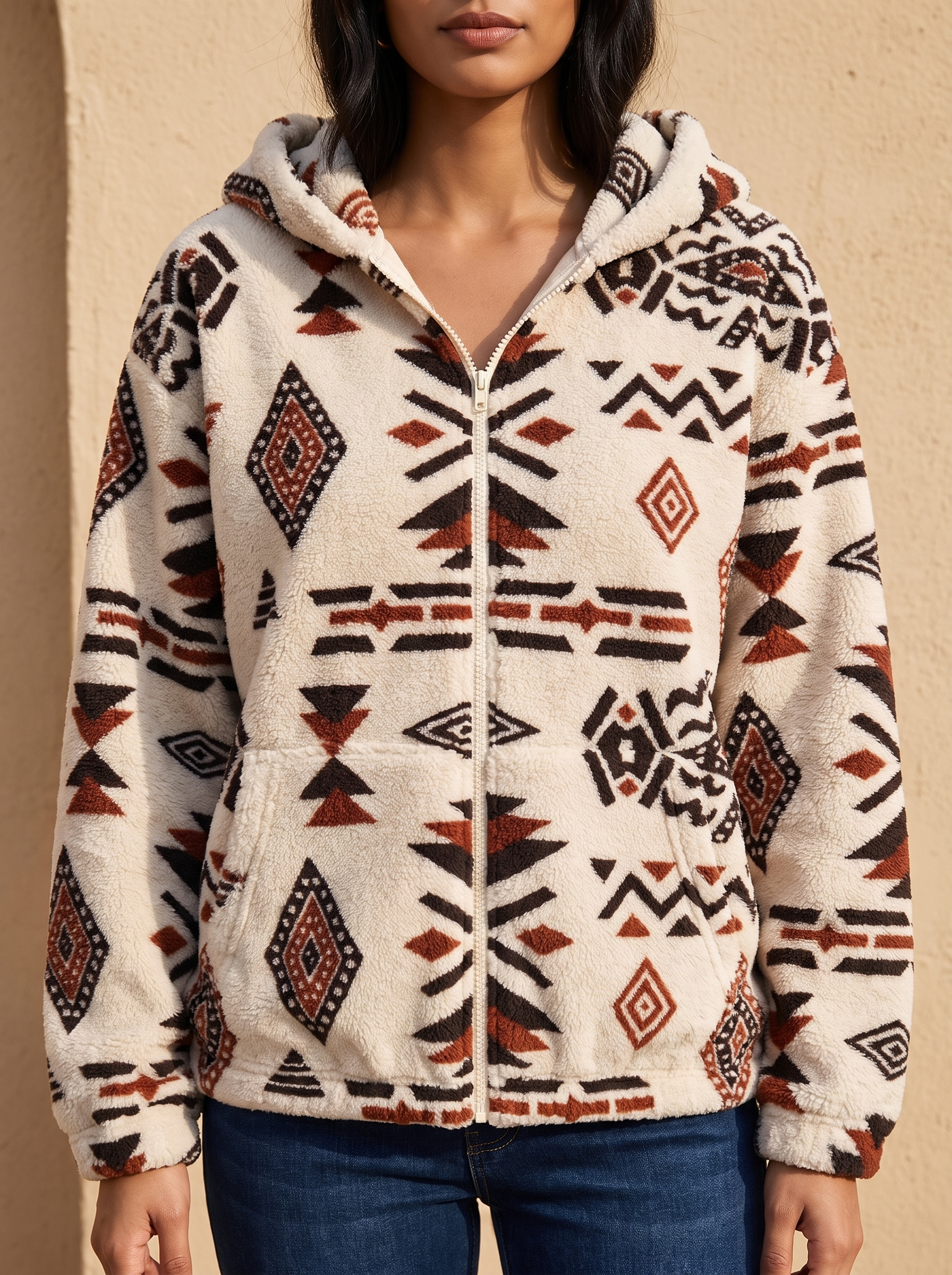 Everly™ | Aztec Plush Hoodie — 2
