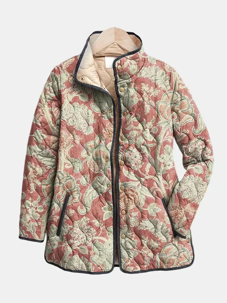 Prunelle™ | Vintage Floral Quilted Jacket
