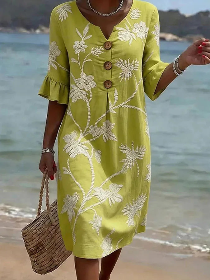 Valdene™ | Casual Women's Floral Print Dress