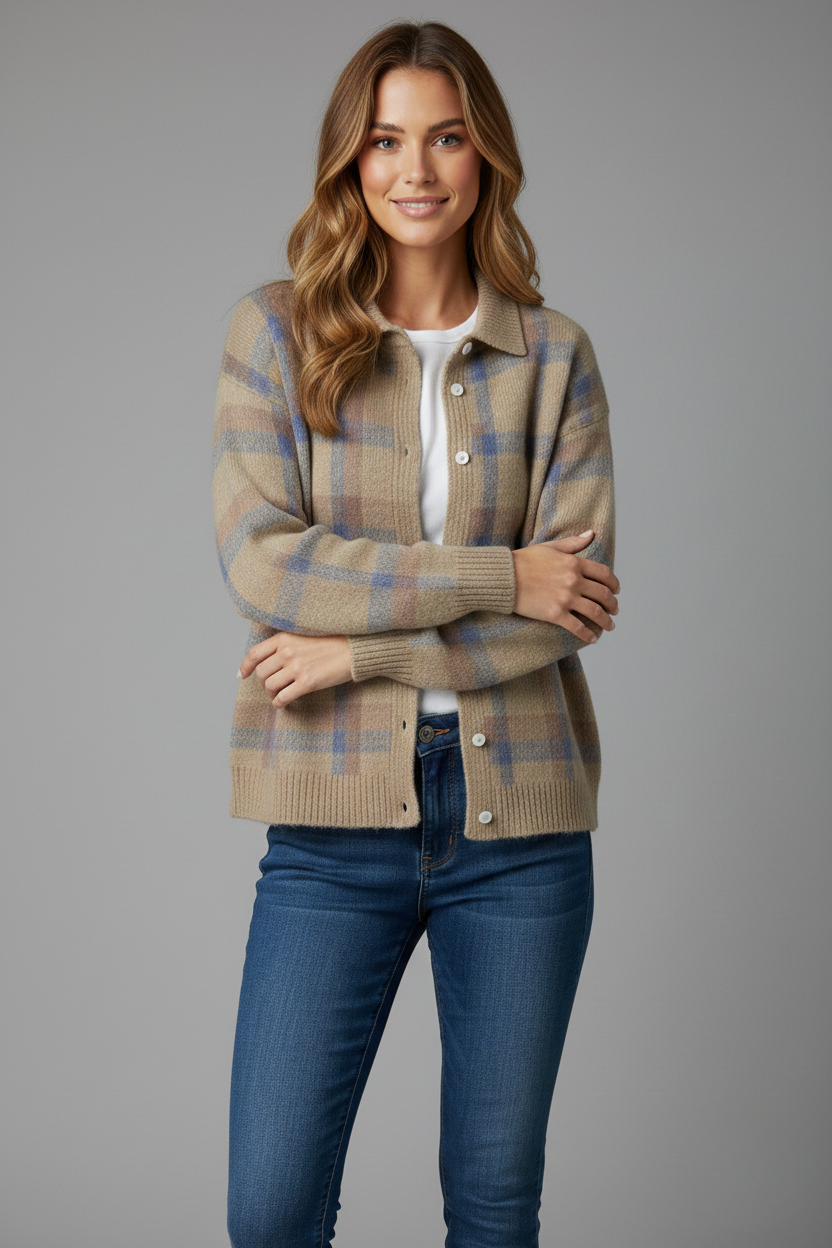 Plaidmore™ | Plaid Cardigan