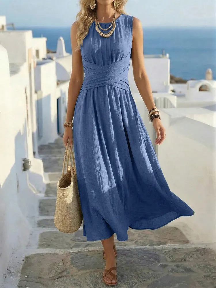 Romilly™ | Sleeveless Boho A-Line Dress
