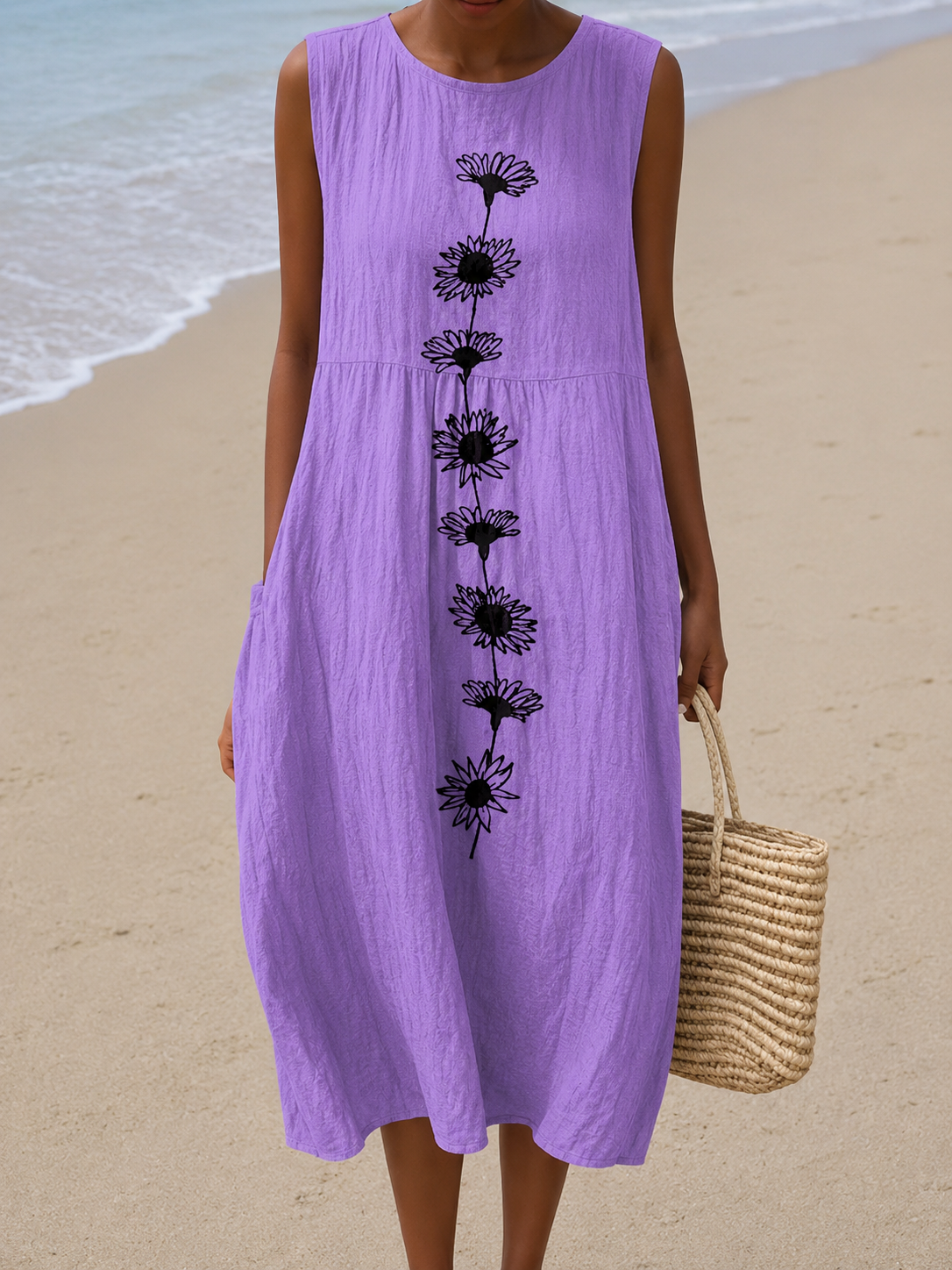 Nadia™ | Violet Bloom Midi Dress