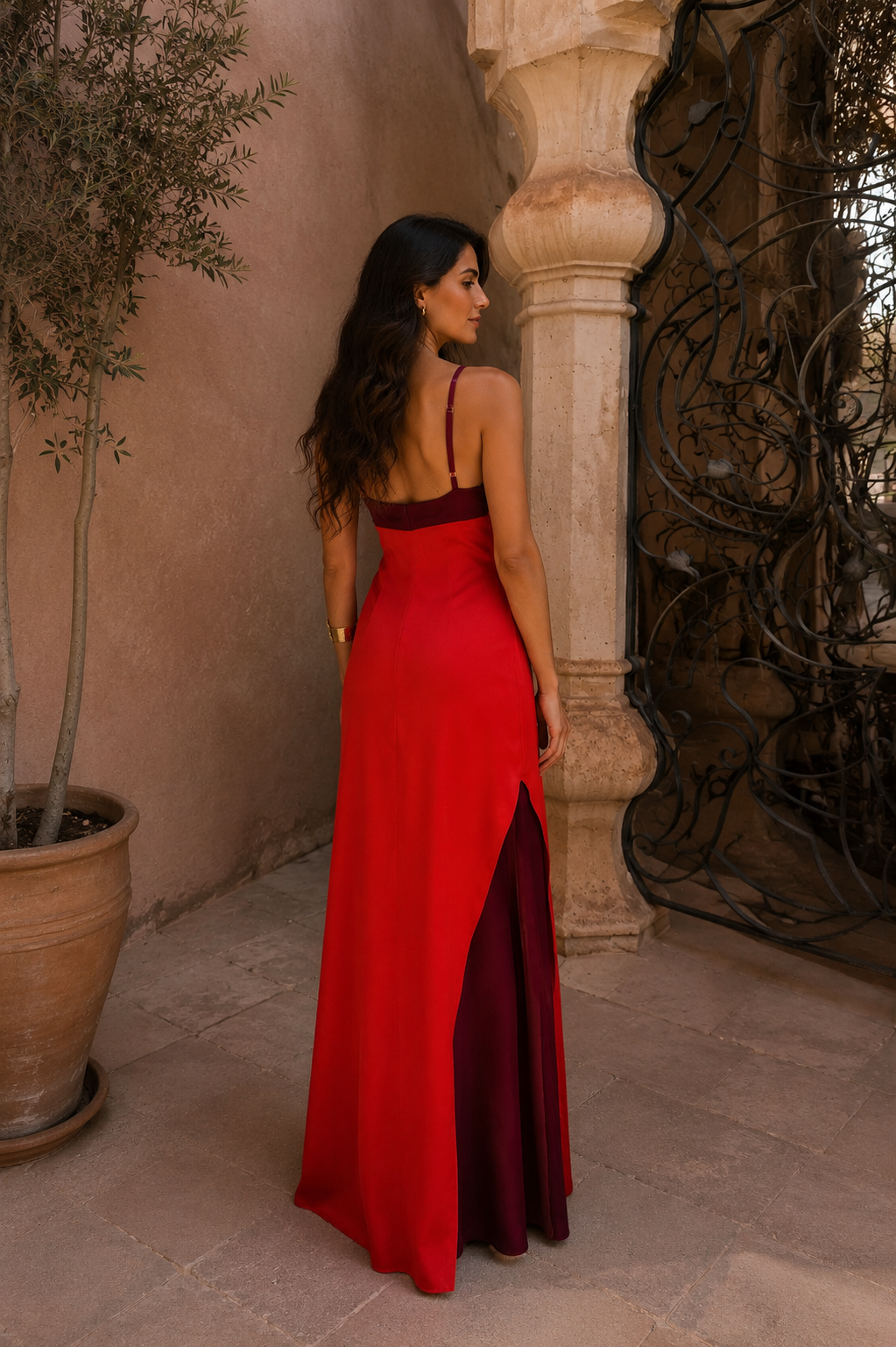 Lisara™ | Long Halter Dress with Slit