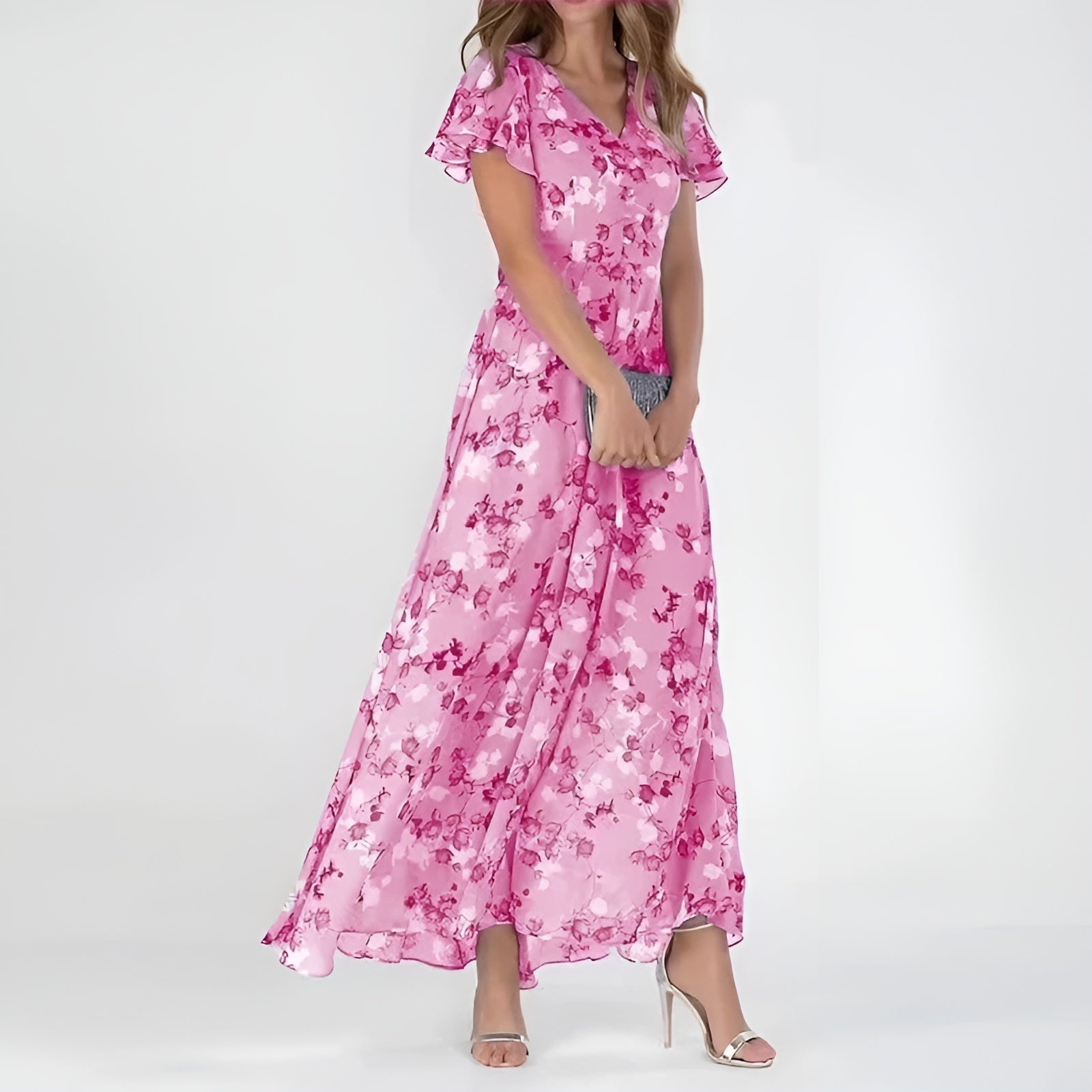 Celina™ | Floral Chiffon Maxi Dress