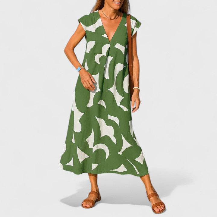 Flowing V-Neck Dress