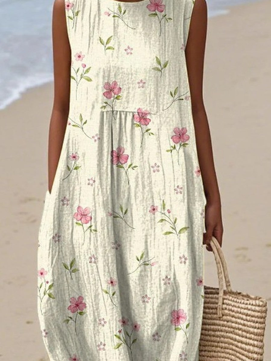 Tessa™ | Dainty Blossom Midi Dress