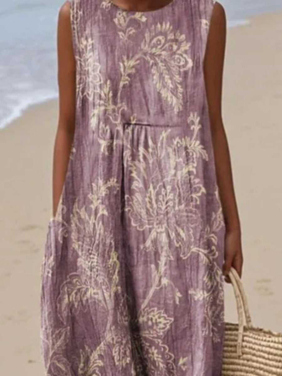 Violet™ | Antique Bloom Midi Dress