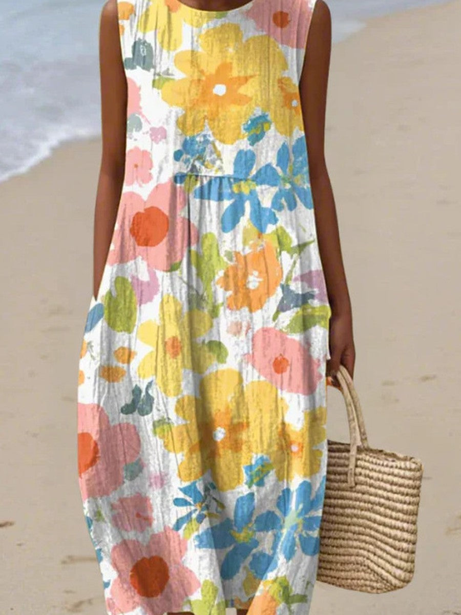 Maisie™ | Sunshine Bloom Midi Dress