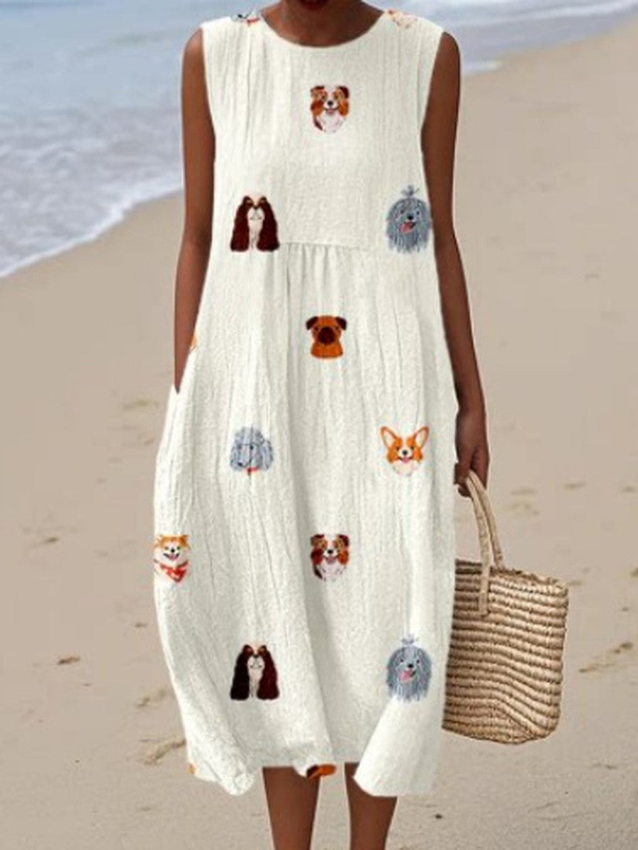Bella™ | Puppy Parade Midi Dress