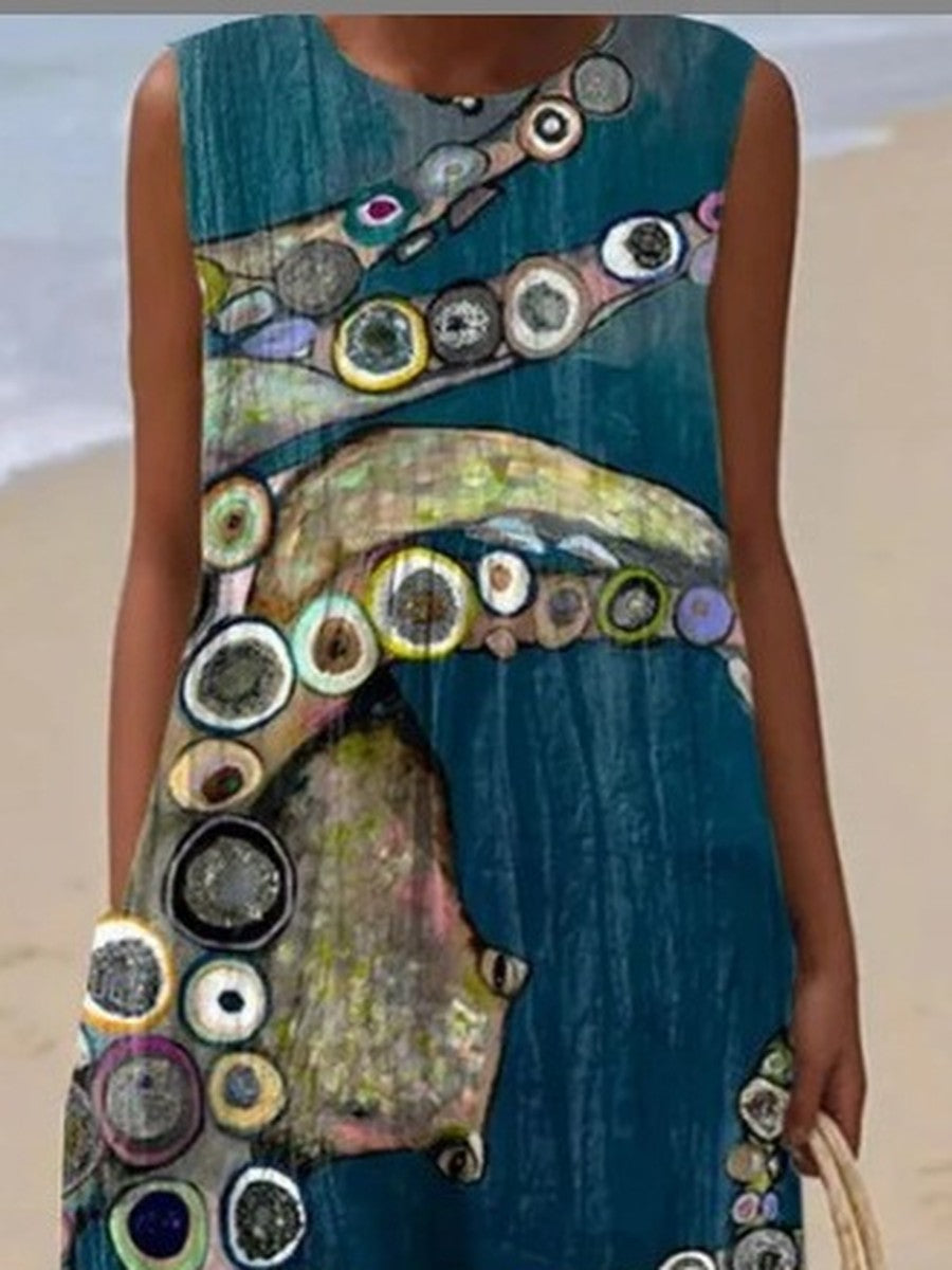 Marina™ | Ocean Mosaic Midi Dress