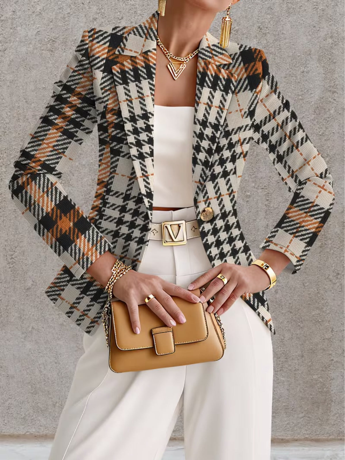 Ghislaine™ | Houndstooth Blazer