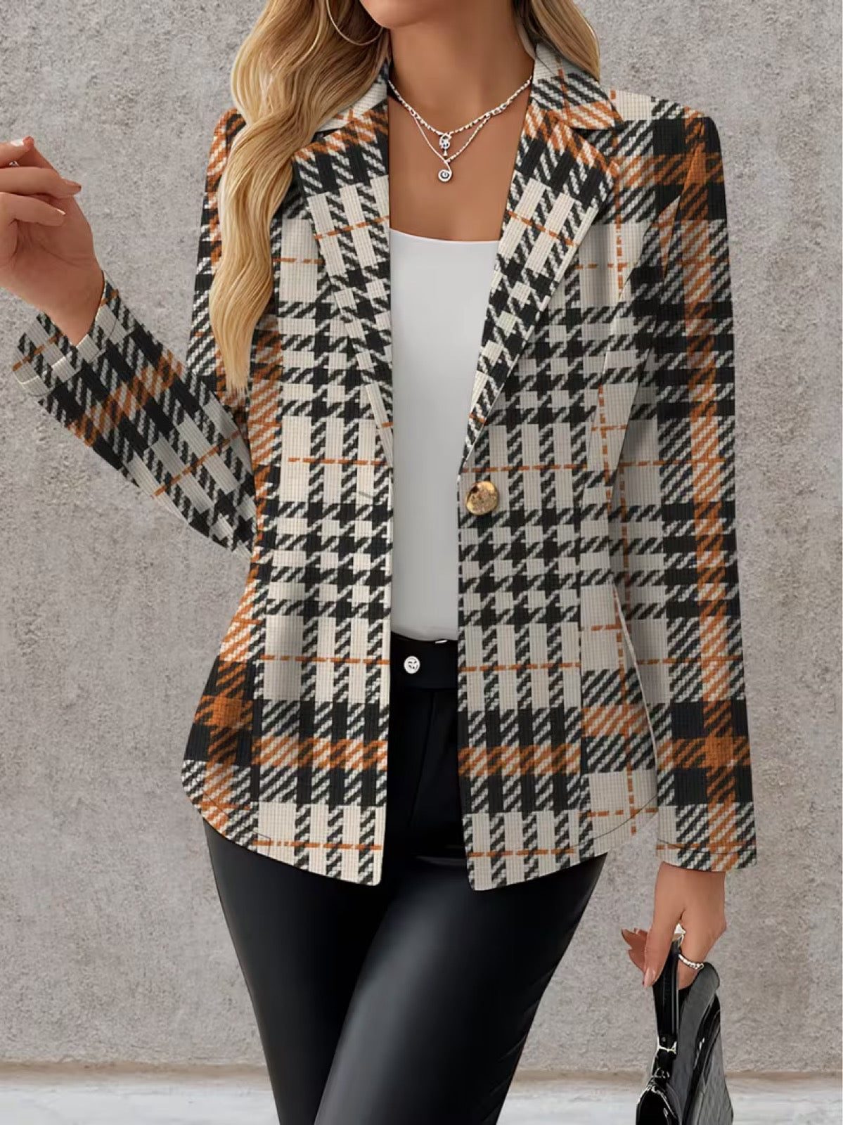 Ghislaine™ | Houndstooth Blazer