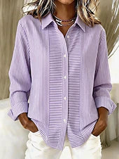 Norelle™ | Casual Striped Button Front Blouse