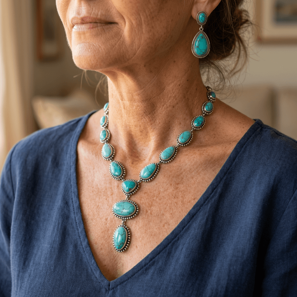 Greer™ | Vintage Statement Necklace & Earrings Set