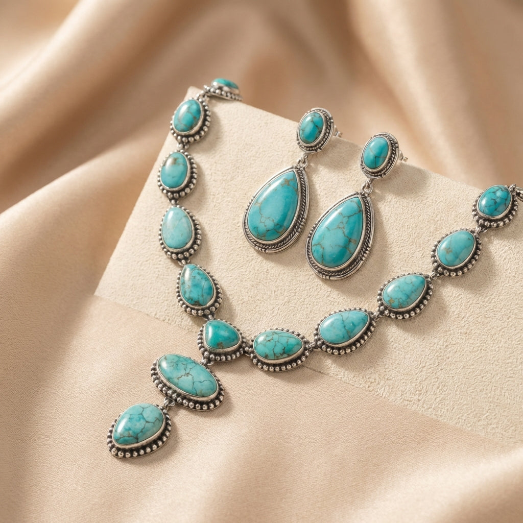 Greer™ | Vintage Statement Necklace & Earrings Set