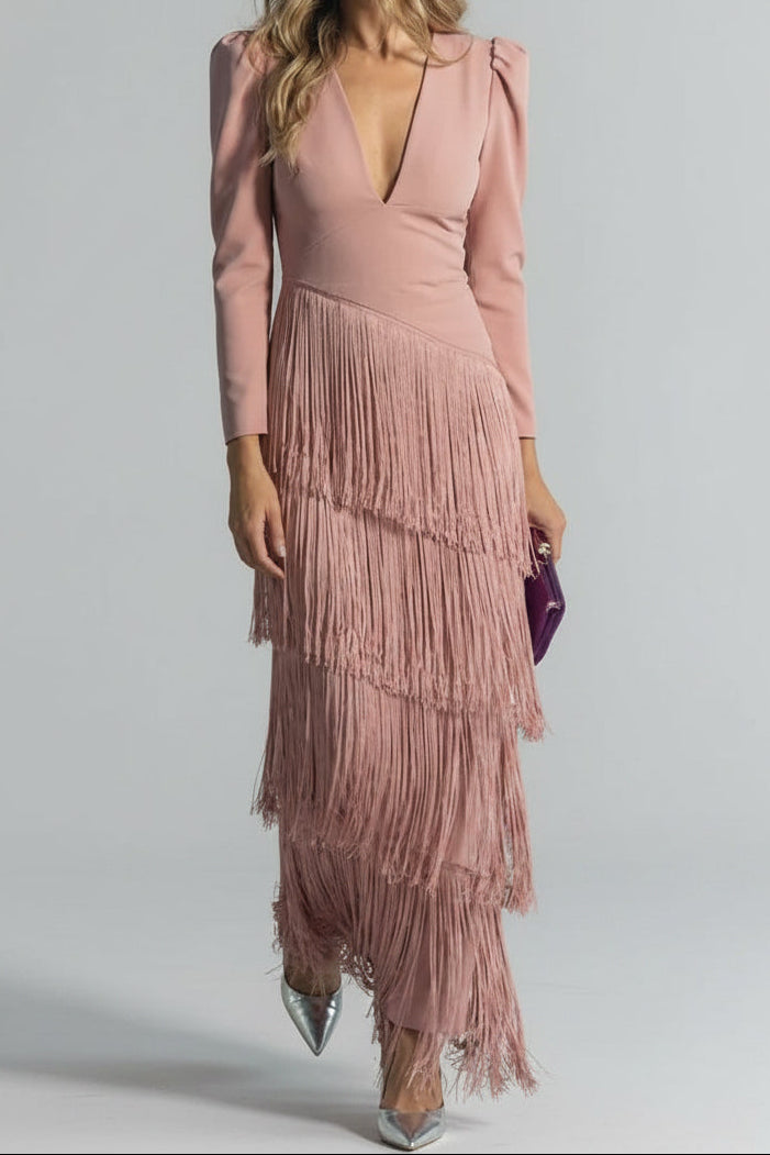 Cosette™ | Tiered Fringe Maxi Dress