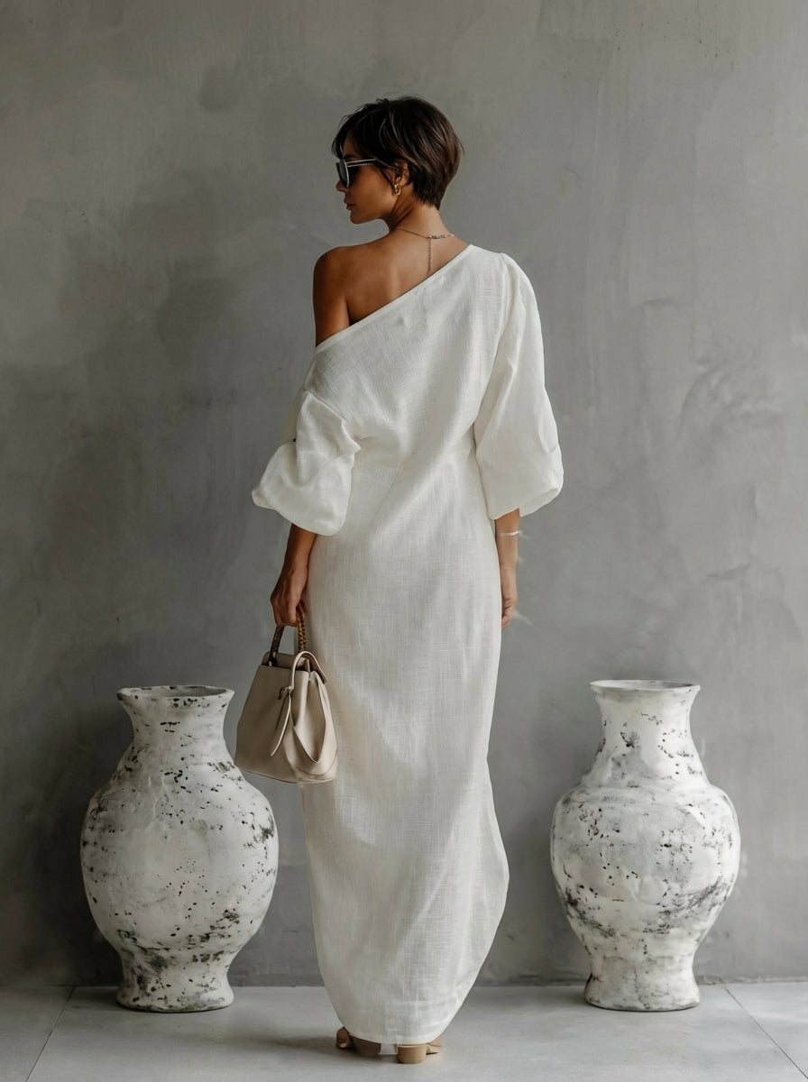 Gwyneth™ | Elegant One-Shoulder Maxi Dress