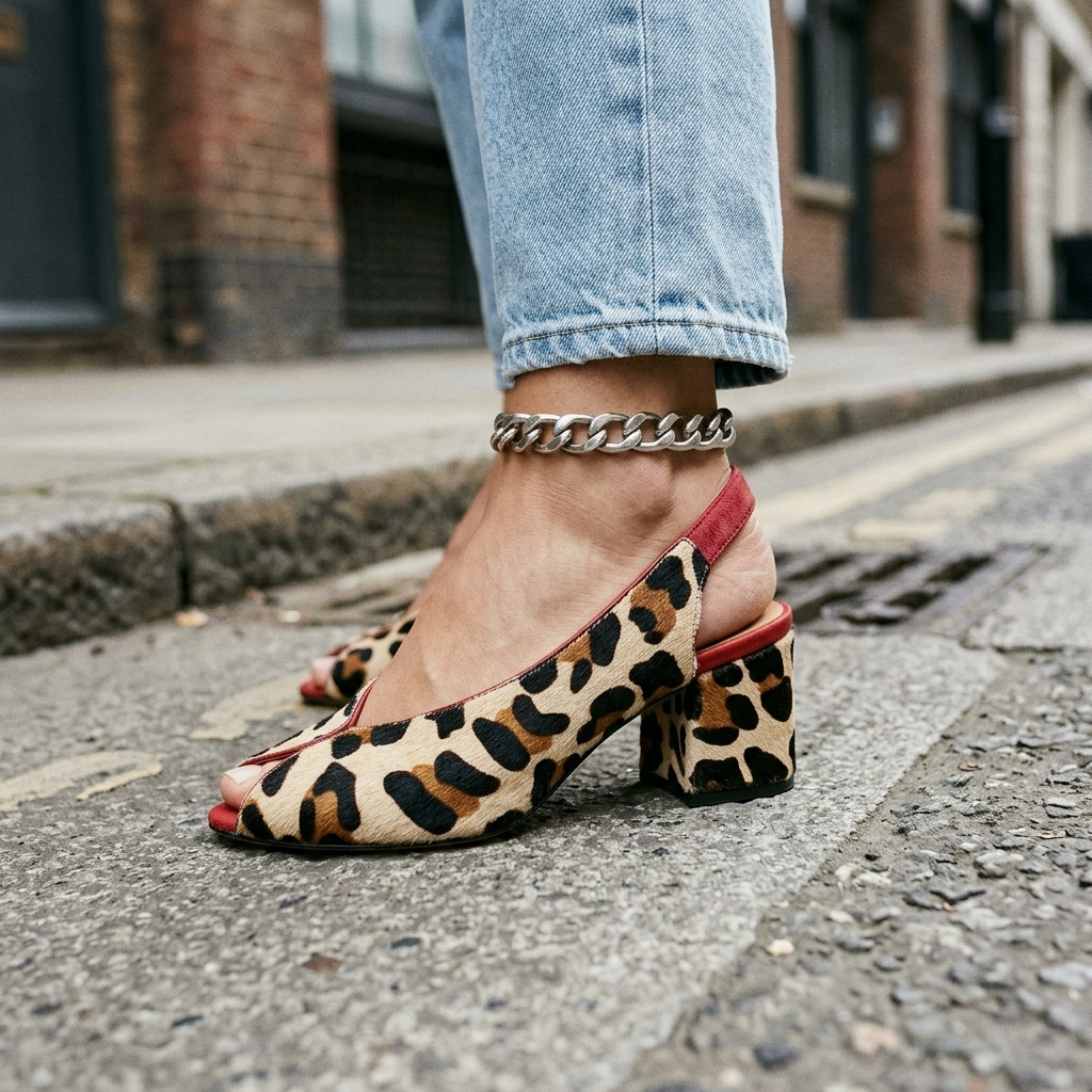 Bardena™ | Leopard Print Slingback Heels