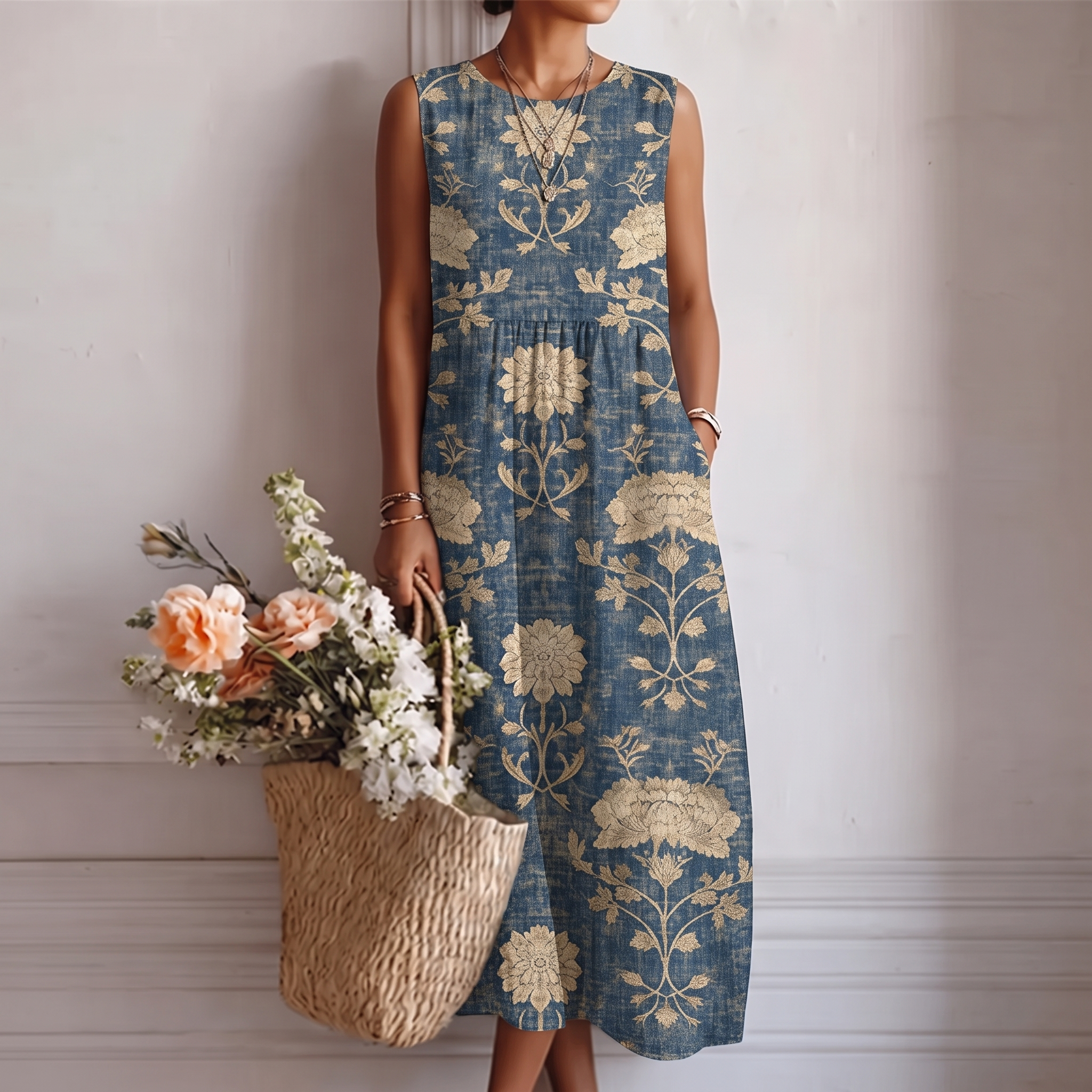 Florizel™ | Classic Floral Midi Dress