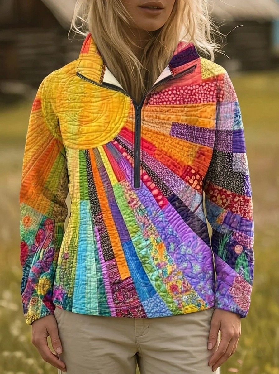 Joyelle™ | Sunburst Zip Sweatshirt