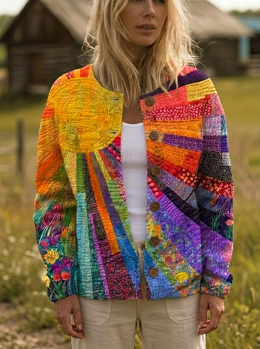 Lumielle™ | Sunburst Print Cardigan