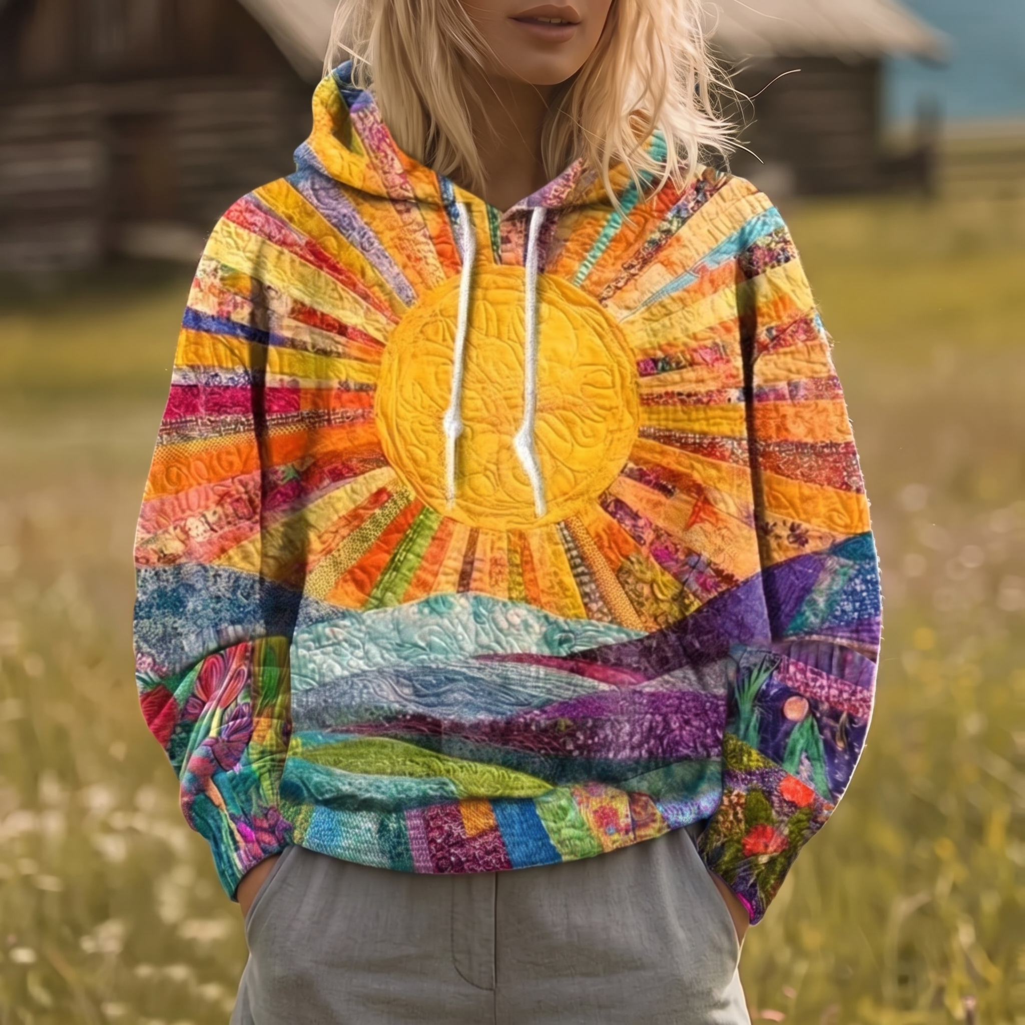 Dawnburst™ | Sunburst Print Hoodie