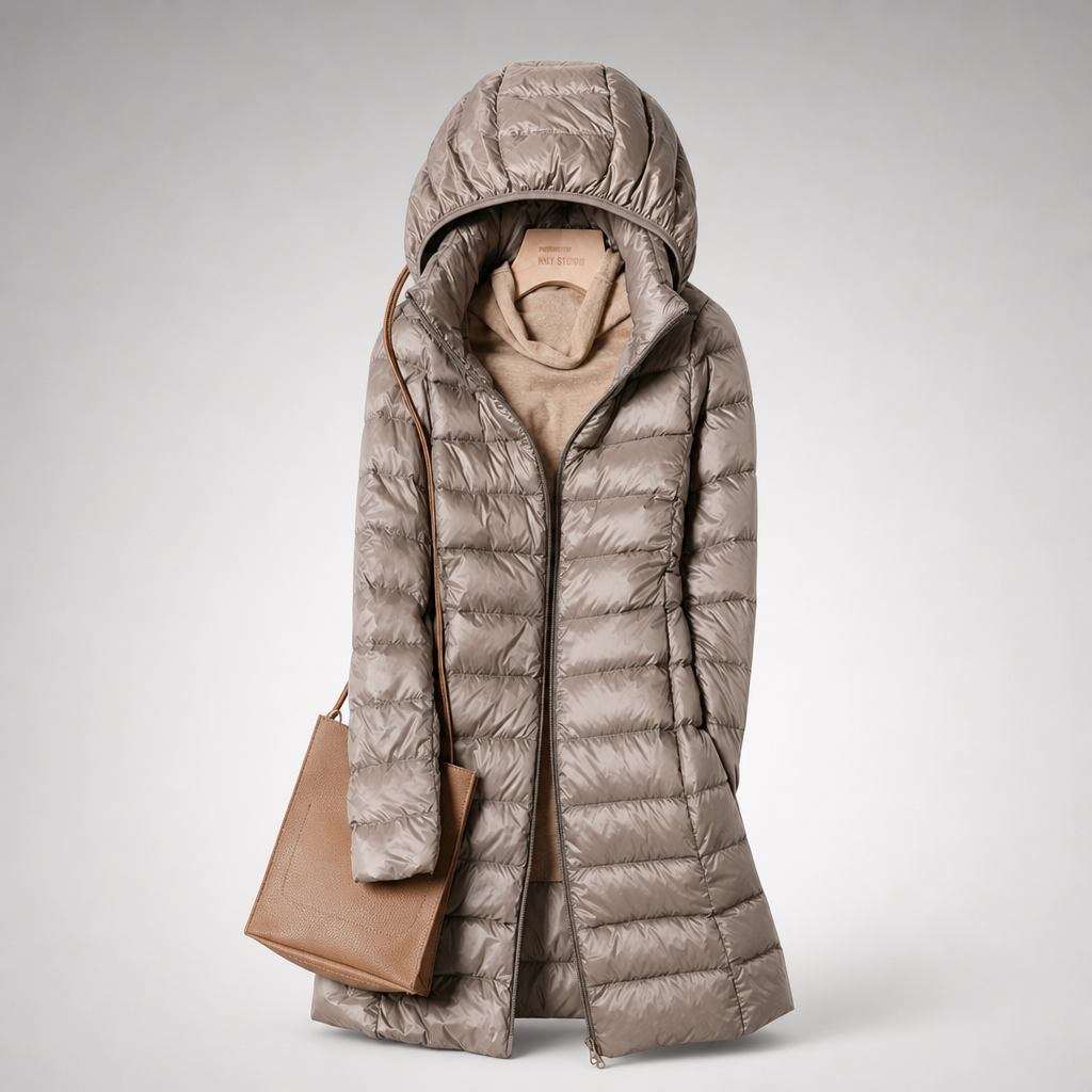 Olivette™ | Long Hooded Puffer Coat