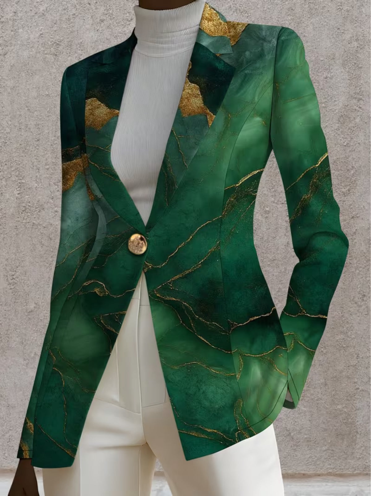 Honorine™ | Emerald Marble Blazer