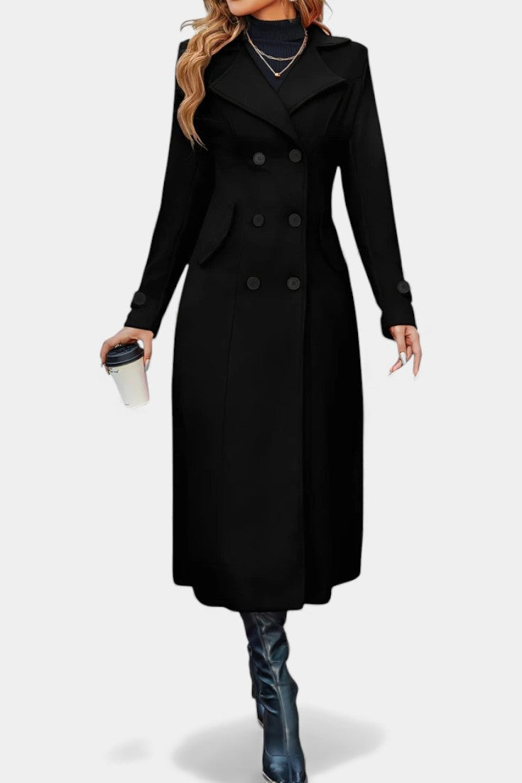 Ottilie™ | Tailored Double-Breasted Long Coat