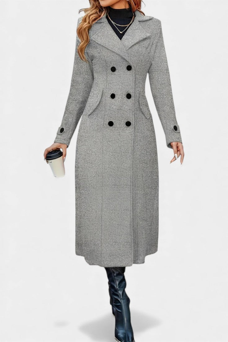 Ottilie™ | Tailored Double-Breasted Long Coat