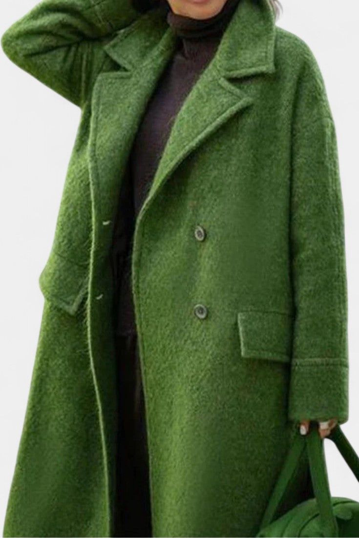 Arlette™ | Oversized Double-Breasted Long Coat