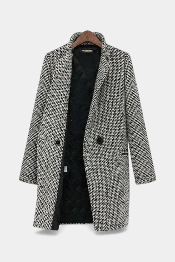 Gweniver™ | Textured Tailored Long Coat