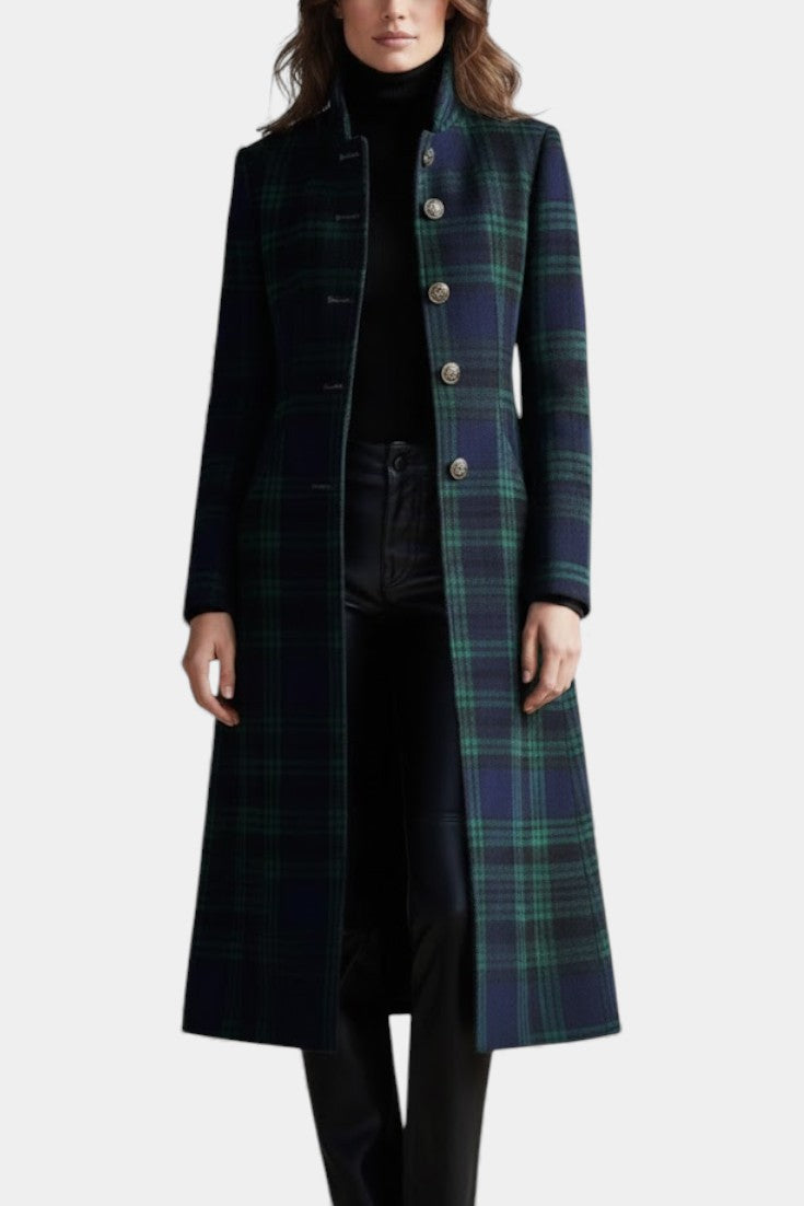 Ivelara™ | Tailored Check Midi Coat
