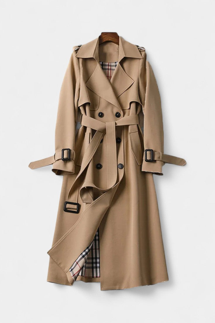 Jemora™ | Double-Breasted Belted Trench Coat