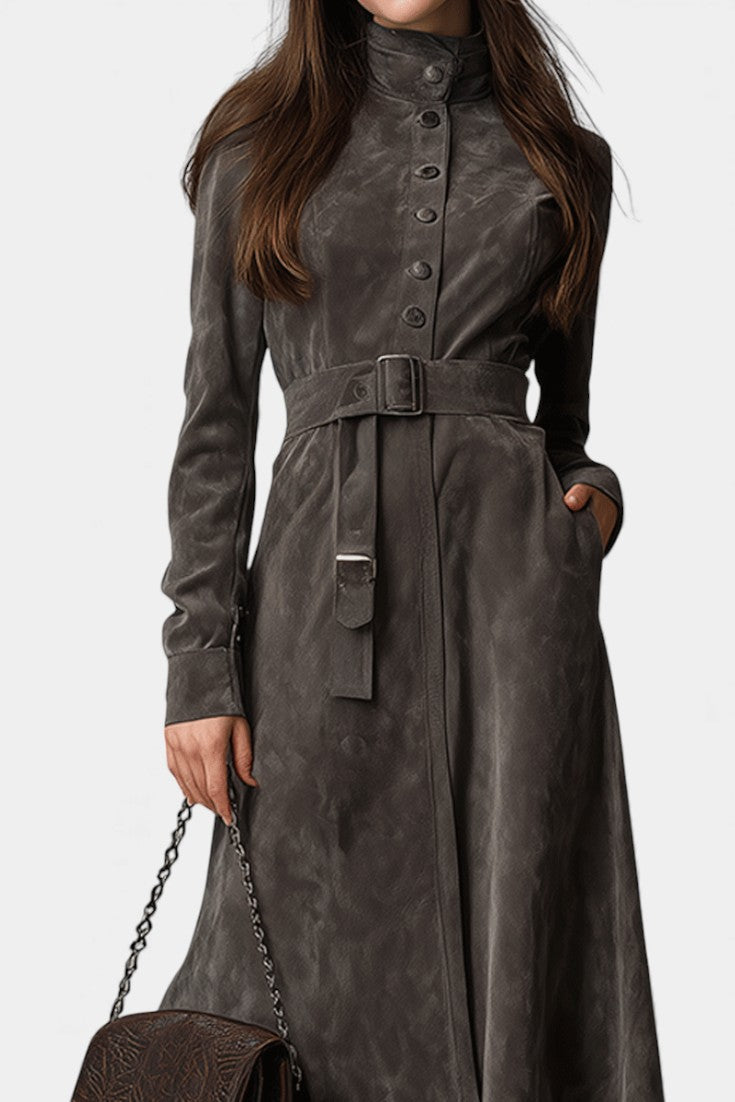 Lexara™ | Belted Long Western Coat