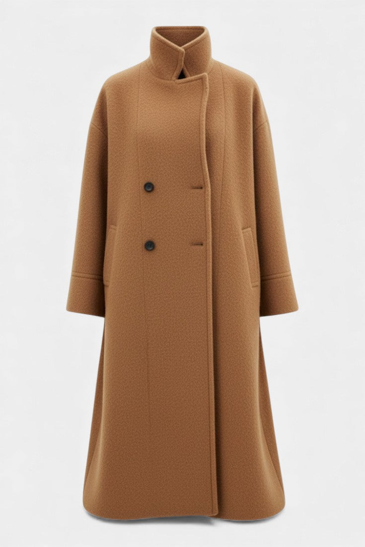 Arlette™ | Oversized Double-Breasted Long Coat
