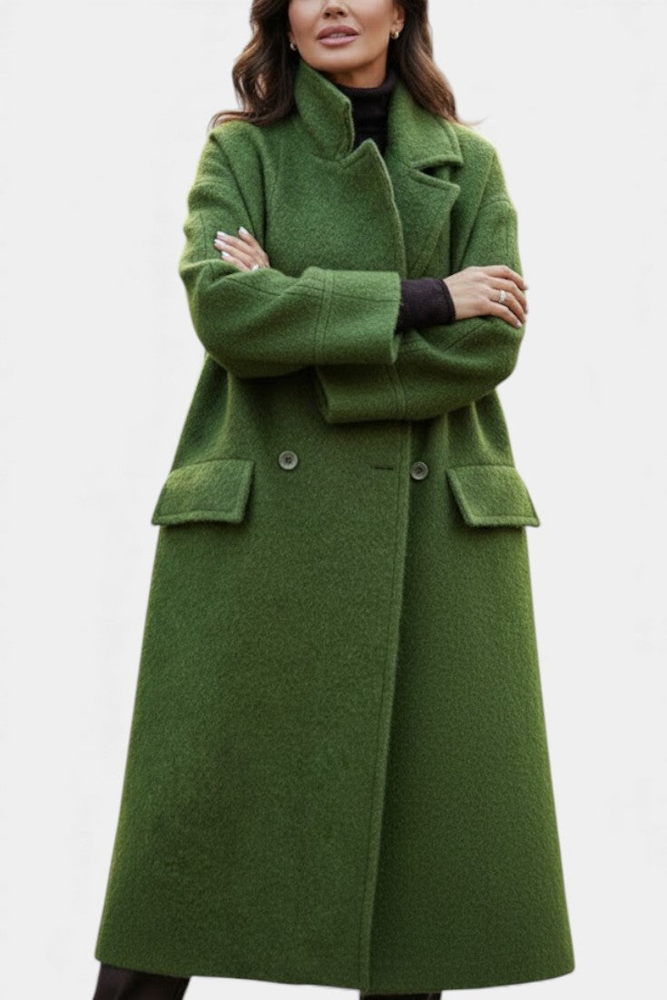 Arlette™ | Oversized Double-Breasted Long Coat