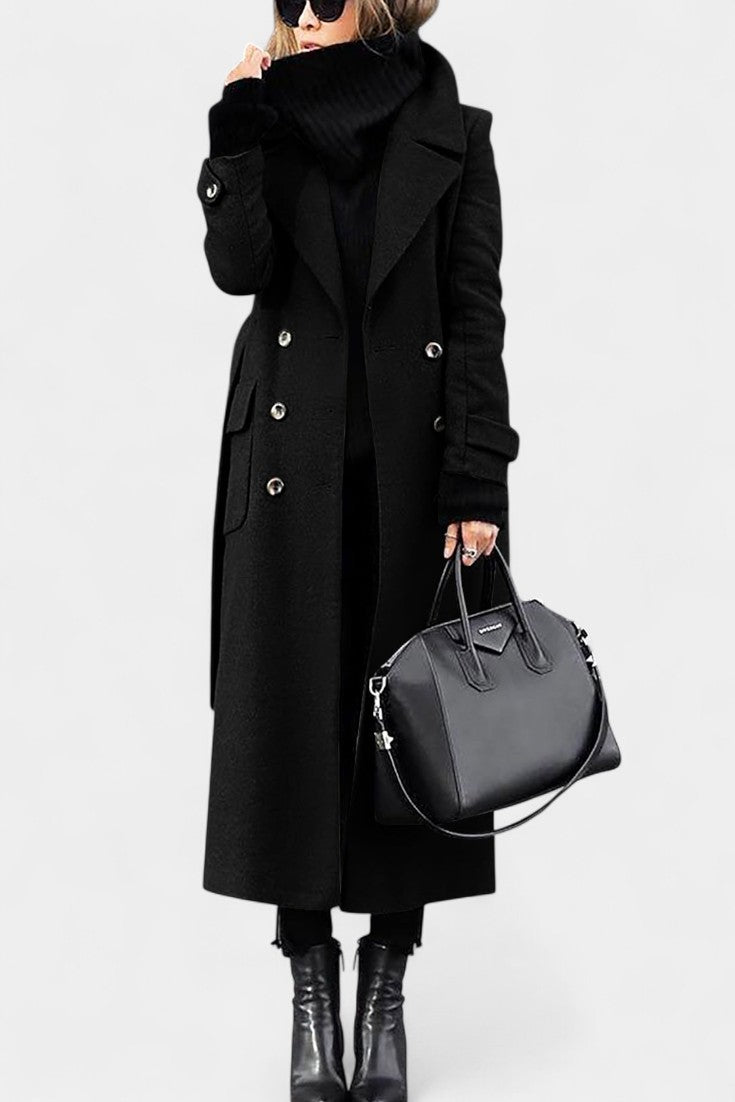 Beatrice™ | Tailored Double-Breasted Long Coat