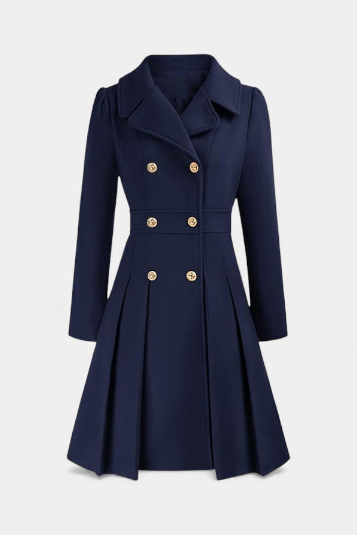 Lourella™ | Double-Breasted A-Line Coat
