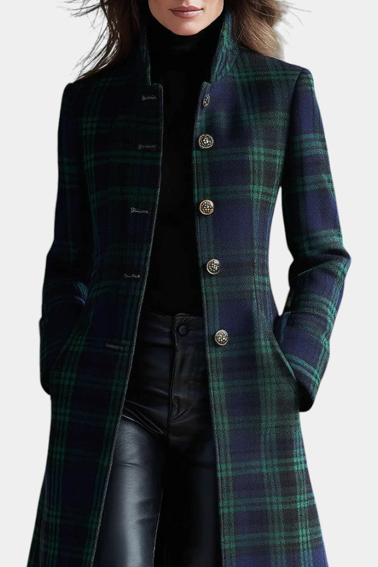 Ivelara™ | Tailored Check Midi Coat