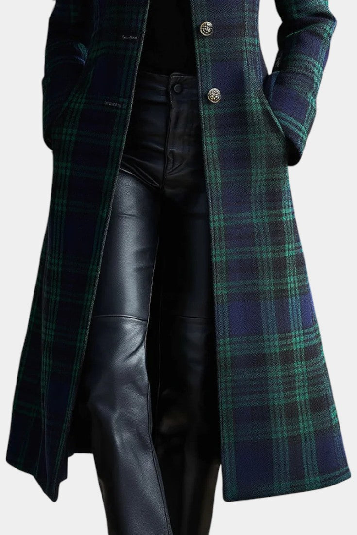 Ivelara™ | Tailored Check Midi Coat