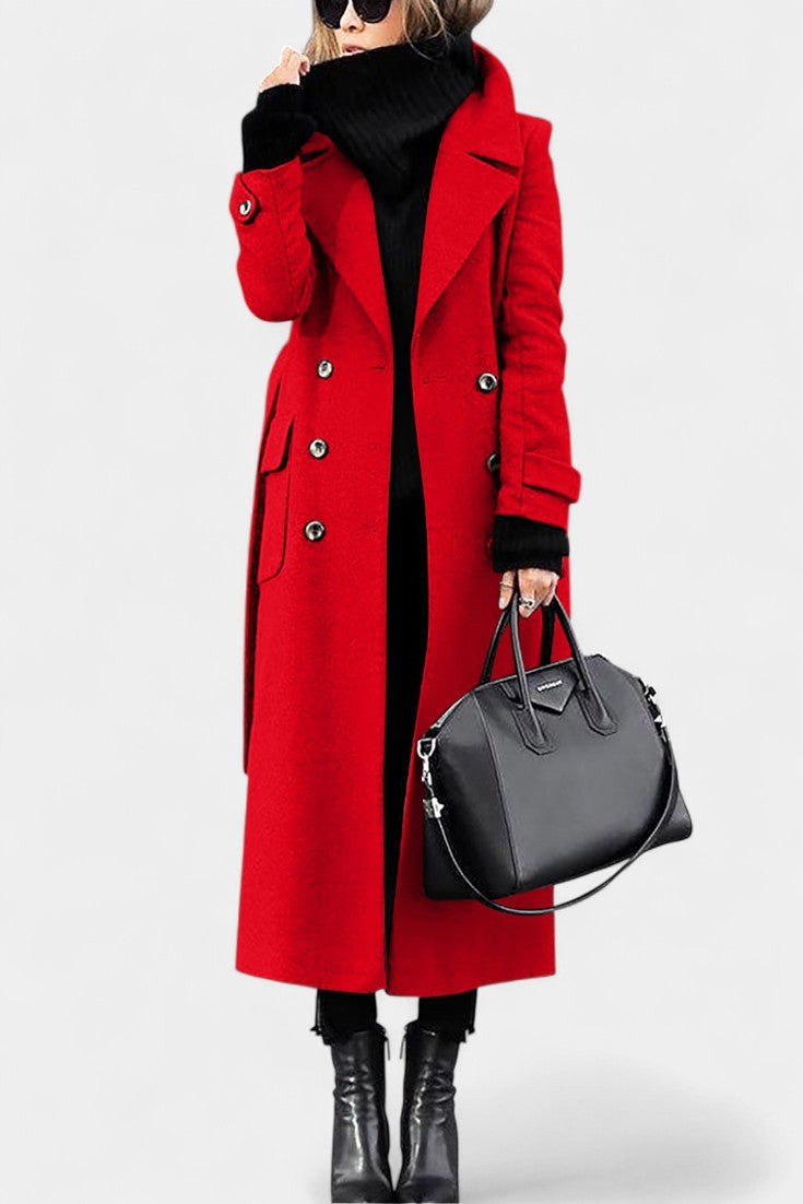 Beatrice™ | Tailored Double-Breasted Long Coat
