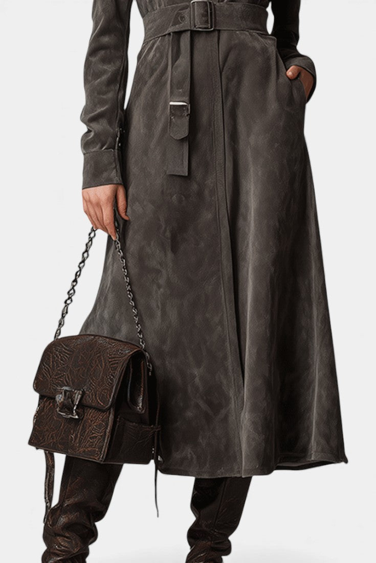 Lexara™ | Belted Long Western Coat