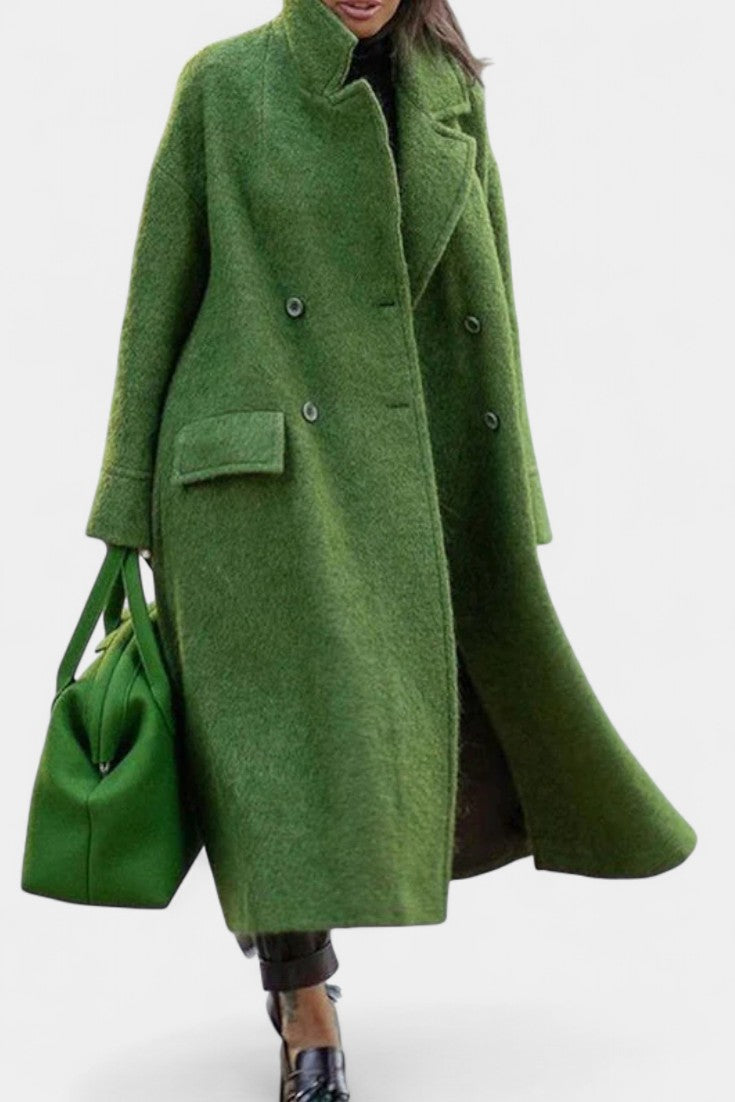Arlette™ | Oversized Double-Breasted Long Coat