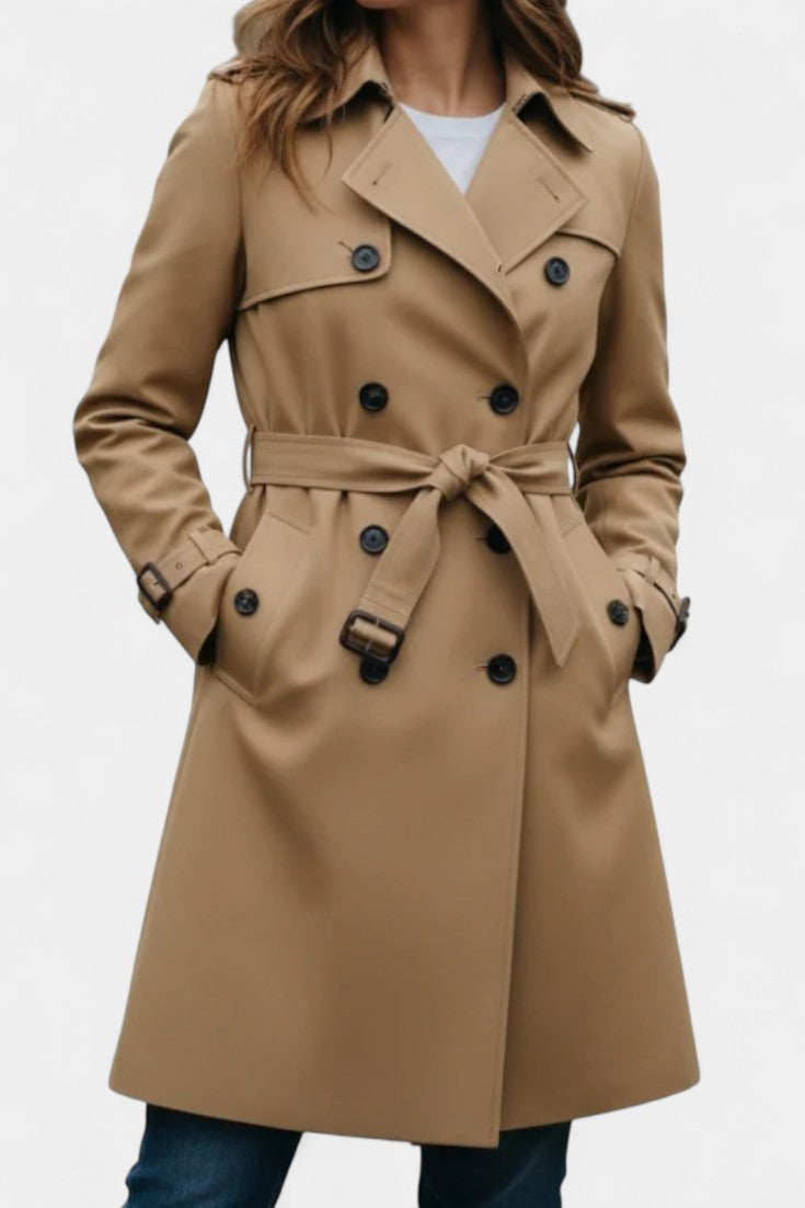 Jemora™ | Double-Breasted Belted Trench Coat